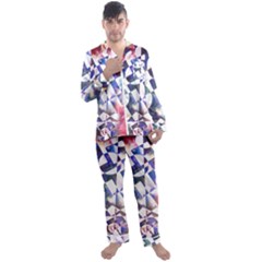 Abstract Art Work 1 Men s Long Sleeve Satin Pajamas Set