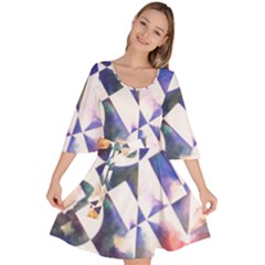 Abstract Art Work 1 Velour Kimono Dress