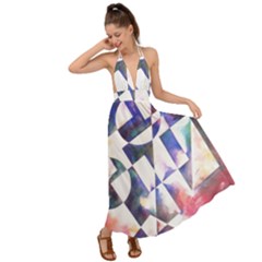 Abstract Art Work 1 Backless Maxi Beach Dress by mbs123