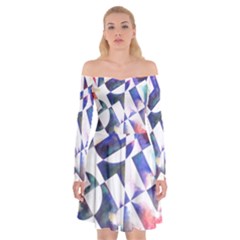 Abstract Art Work 1 Off Shoulder Skater Dress by mbs123