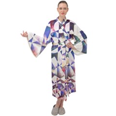 Abstract Art Work 1 Maxi Velvet Kimono