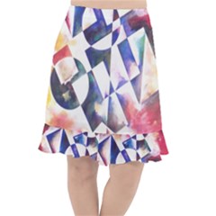 Abstract Art Work 1 Fishtail Chiffon Skirt by mbs123