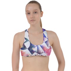 Abstract Art Work 1 Criss Cross Racerback Sports Bra by mbs123