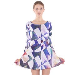 Abstract Art Work 1 Long Sleeve Velvet Skater Dress by mbs123