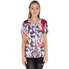 Abstract Art Work 1 Women s V-neck Scrub Top by mbs123