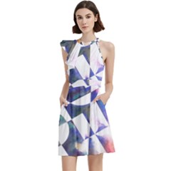 Abstract Art Work 1 Cocktail Party Halter Sleeveless Dress With Pockets by mbs123