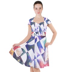 Abstract Art Work 1 Cap Sleeve Midi Dress by mbs123