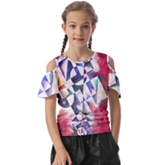 Abstract Art Work 1 Kids  Butterfly Cutout T-shirt by mbs123