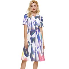 Abstract Art Work 1 Button Top Knee Length Dress by mbs123