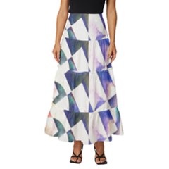 Abstract Art Work 1 Tiered Ruffle Maxi Skirt by mbs123