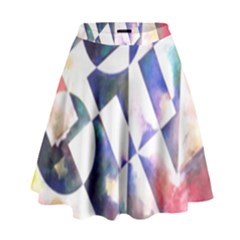 Abstract Art Work 1 High Waist Skirt