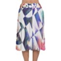 Abstract Art Work 1 Velvet Flared Midi Skirt View2