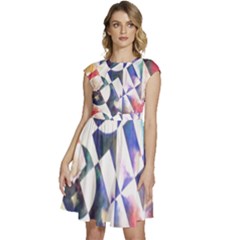 Abstract Art Work 1 Cap Sleeve High Waist Dress by mbs123