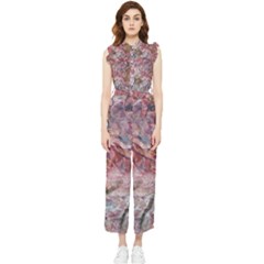 Blended Rivers Women s Frill Top Chiffon Jumpsuit by kaleidomarblingart