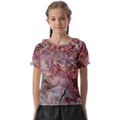 Blended Rivers Kids  Frill Chiffon Blouse by kaleidomarblingart