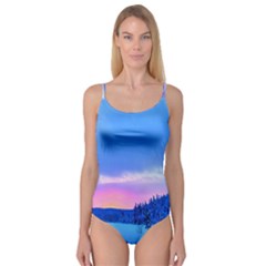 Winter Landscape Snow Forest Trees Camisole Leotard  by Amaryn4rt