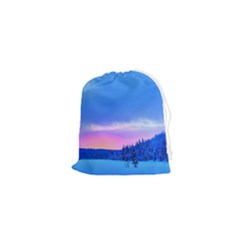 Winter Landscape Snow Forest Trees Drawstring Pouch (xs) by Amaryn4rt