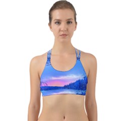 Winter Landscape Snow Forest Trees Back Web Sports Bra by Amaryn4rt