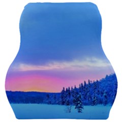 Winter Landscape Snow Forest Trees Car Seat Velour Cushion 