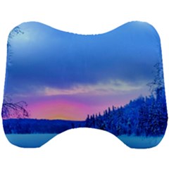 Winter Landscape Snow Forest Trees Head Support Cushion