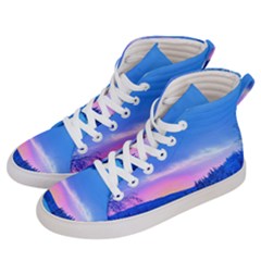 Winter Landscape Snow Forest Trees Women s Hi-top Skate Sneakers