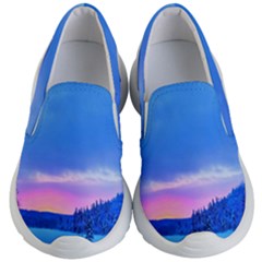 Winter Landscape Snow Forest Trees Kids Lightweight Slip Ons