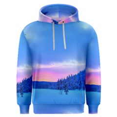 Winter Landscape Snow Forest Trees Men s Overhead Hoodie