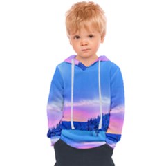 Winter Landscape Snow Forest Trees Kids  Overhead Hoodie