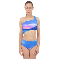 Winter Landscape Snow Forest Trees Spliced Up Two Piece Swimsuit