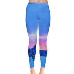 Winter Landscape Snow Forest Trees Inside Out Leggings