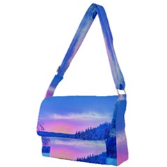 Winter Landscape Snow Forest Trees Full Print Messenger Bag (s)