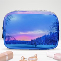 Winter Landscape Snow Forest Trees Make Up Pouch (small)