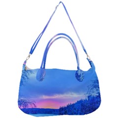 Winter Landscape Snow Forest Trees Removable Strap Handbag