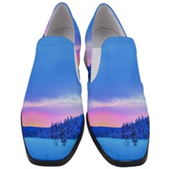 Winter Landscape Snow Forest Trees Women Slip On Heel Loafers