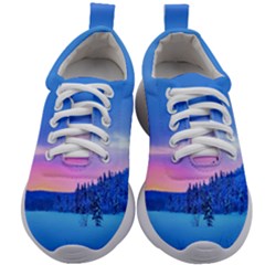 Winter Landscape Snow Forest Trees Kids Athletic Shoes