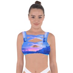 Winter Landscape Snow Forest Trees Bandaged Up Bikini Top