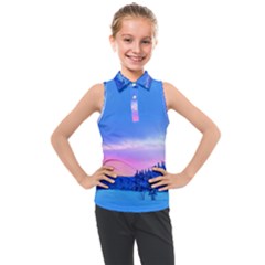 Winter Landscape Snow Forest Trees Kids  Sleeveless Polo T-shirt