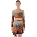 Twilight Sunset Sky Evening Clouds Off Shoulder Top with Skirt Set View1