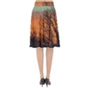 Twilight Sunset Sky Evening Clouds Flared Midi Skirt View2