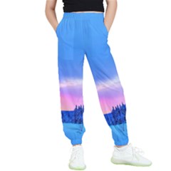 Winter Landscape Snow Forest Trees Kids  Joggers