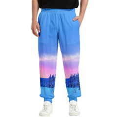 Winter Landscape Snow Forest Trees Men s Elastic Waist Pants