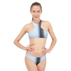 Rain Raindrop Drop Of Water Drip High Neck Bikini Set by Amaryn4rt