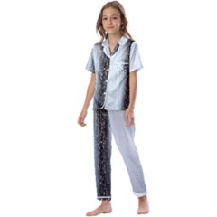 Rain Raindrop Drop Of Water Drip Kids  Satin Short Sleeve Pajamas Set by Amaryn4rt