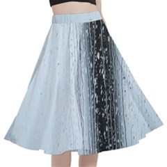 Rain Raindrop Drop Of Water Drip A-line Full Circle Midi Skirt With Pocket by Amaryn4rt