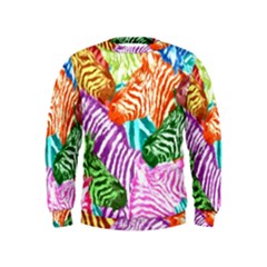 Zebra Colorful Abstract Collage Kids  Sweatshirt