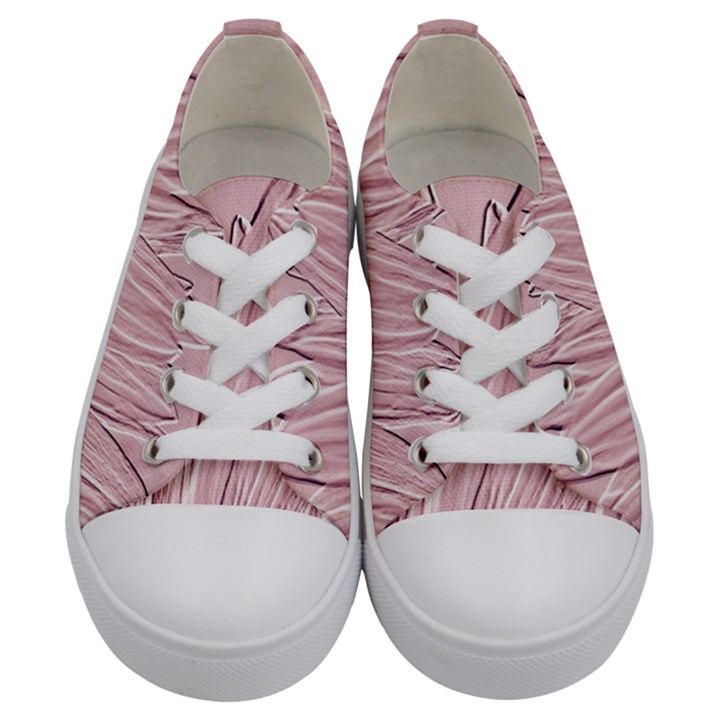 Shabby Chic Vintage Background Kids  Low Top Canvas Sneakers