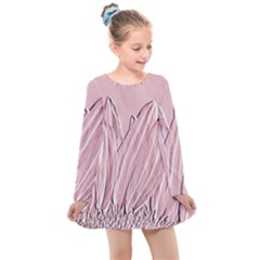 Shabby Chic Vintage Background Kids  Long Sleeve Dress by Amaryn4rt