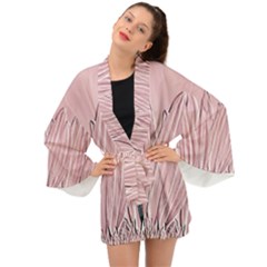 Shabby Chic Vintage Background Long Sleeve Kimono