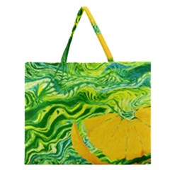 Zitro Abstract Sour Texture Food Zipper Large Tote Bag by Amaryn4rt