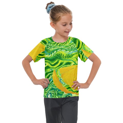 Zitro Abstract Sour Texture Food Kids  Mesh Piece T-shirt by Amaryn4rt